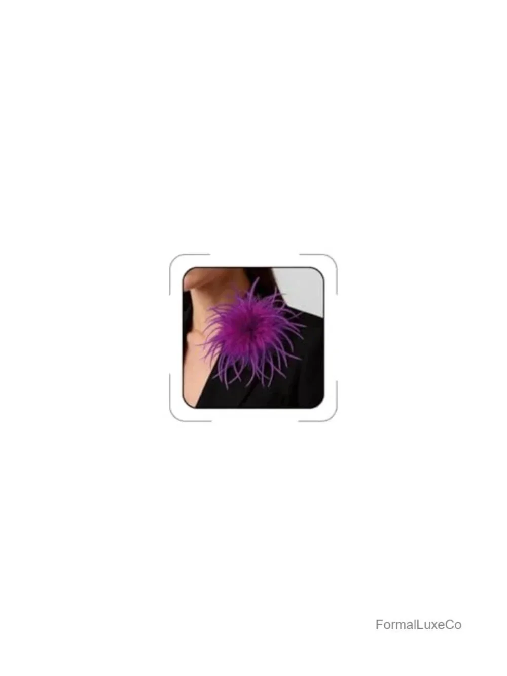 Dainty Feather Flower Brooch Pin for Women Large Ostrich Feather Brooch Floral